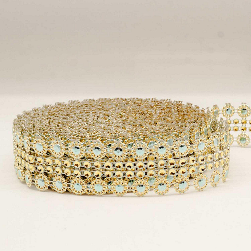1.25"x 10 Yards Gold / Black Mesh Wrap Image