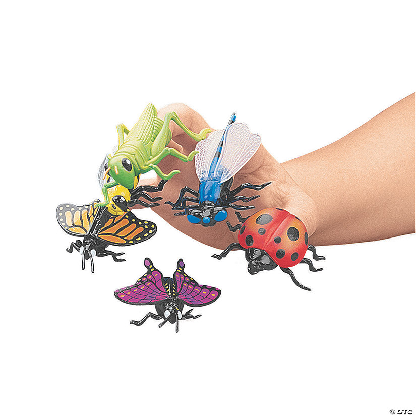 1 3/4" &#8211; 2 3/4" Mini Insect Vinyl Finger Puppet Toys - 6 Pc. Image