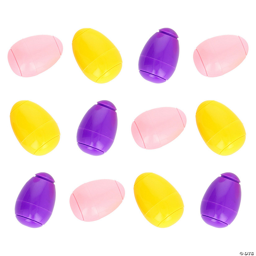 1 3/4" Bright Color Egg-Shaped Plastic Fidget Spinners - 12 Pc. Image