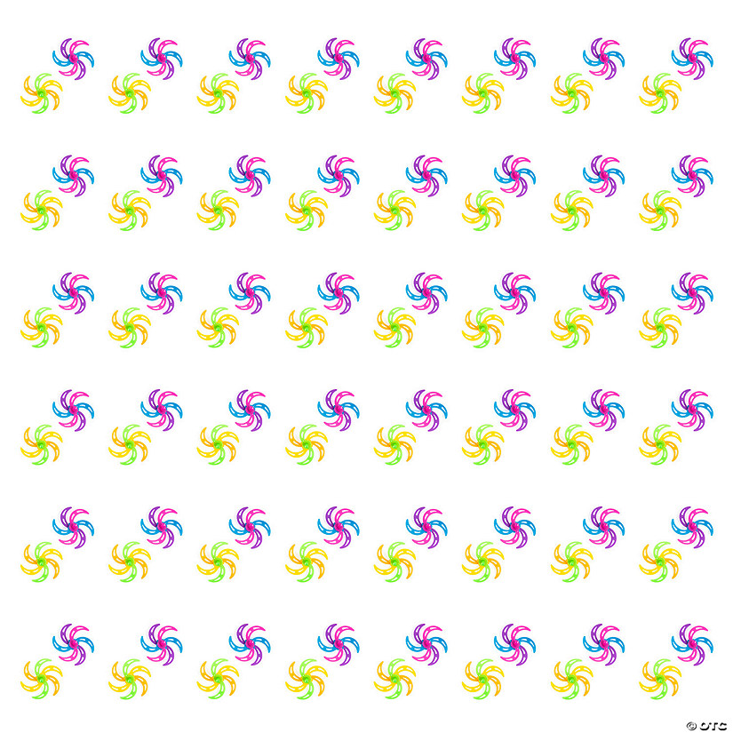 1 3/4" Bulk 48 Pc. Multicolored Neon Plastic Spin Top Fidgets Image