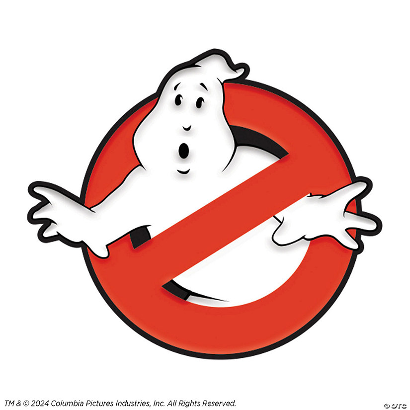1 3/4" Ghostbusters&#8482; No Ghost Symbol Glow-in-the-Dark Full-Color Enamel Pin Image