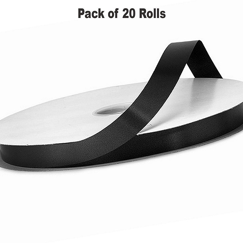 1/4"x100 yard Black Polyester Satin Gift Ribbon Image