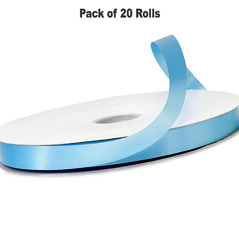 1/4"x100 yard Light Blue Polyester Satin Gift Ribbon Image