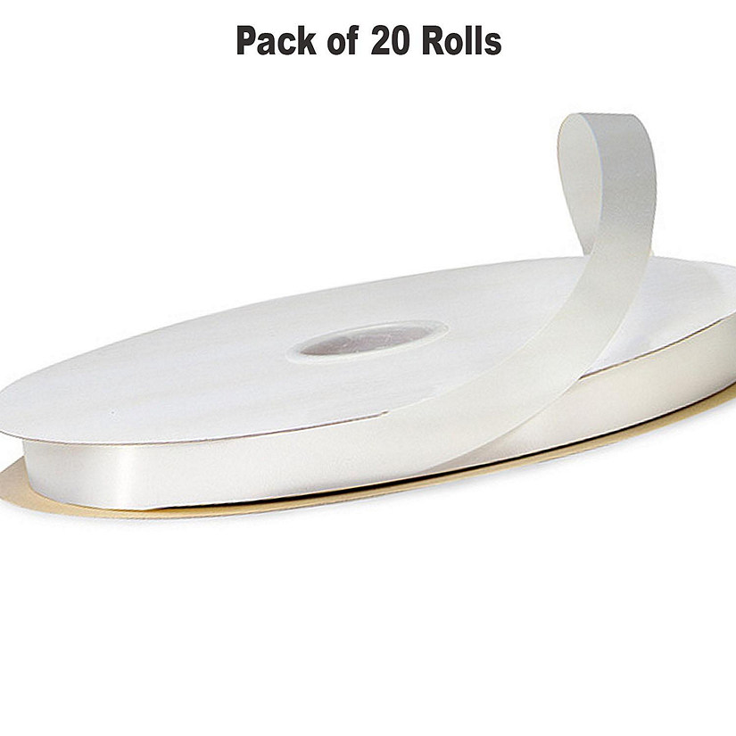 1/4"x100 yard White Polyester Satin Gift Ribobn Image