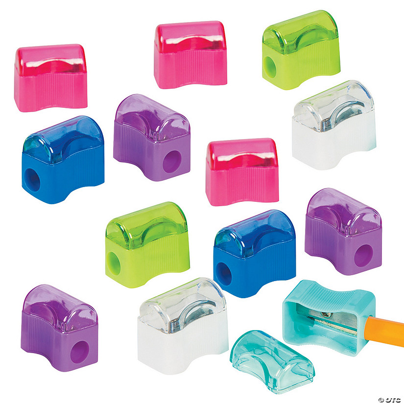 1" Bulk 144 Pc. Colorful Plastic Pencil Sharpeners Image