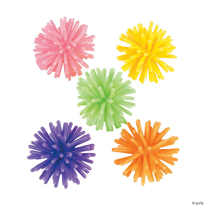 1" Bulk 72 Pc. Mini Bright Colors Vinyl Porcupine Ball Assortment Image