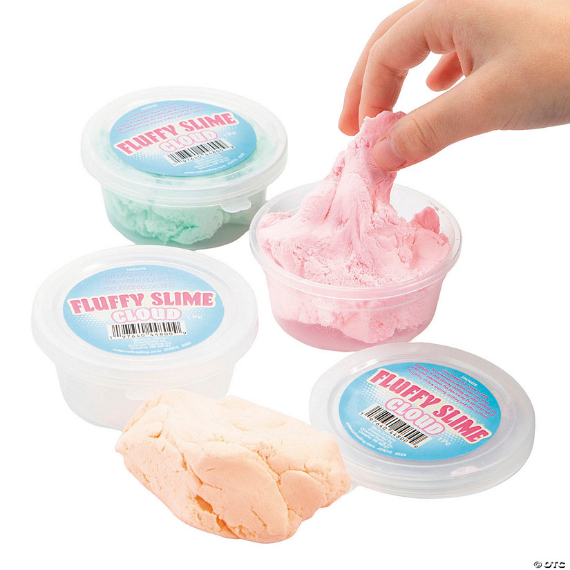 1&quot; Fluffy Cloud Multicolor Stretchy Slime &amp;#8211; 12 Pc. Image