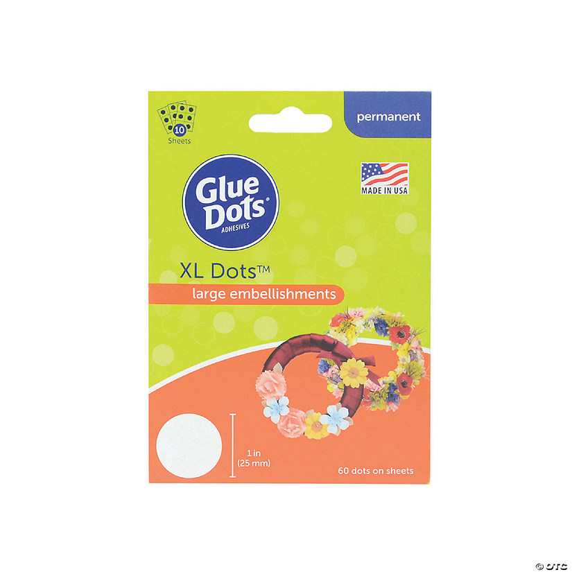 1" GlueDots&#174; Extra Large Clear Adhesive Dots - 60 pc Image