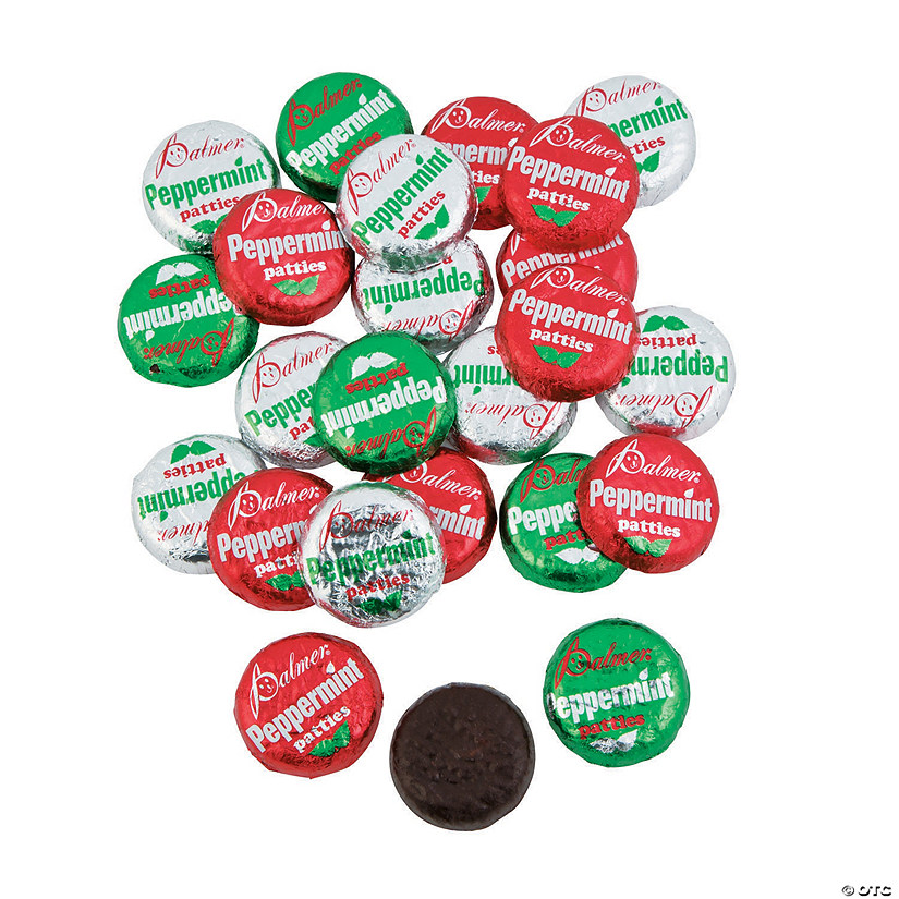 1 lb. Palmer<sup>&#174;</sup> Christmas Peppermint Patties Chocolate Candy - 47 Pc. Image