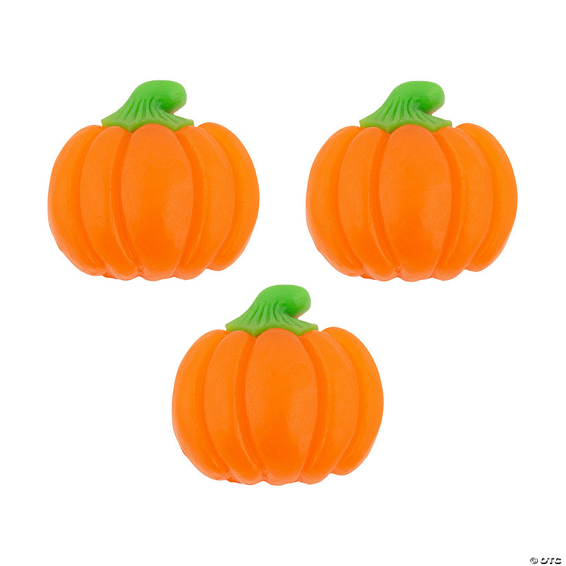 1 lb. Pumpkin-Shaped Orange Fruit Gummy Candy - 38 Pc. Image