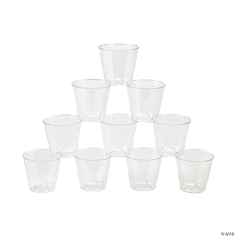 1 oz. Bulk 50 Ct. Mini BPA-Free Plastic Shot Glasses Image