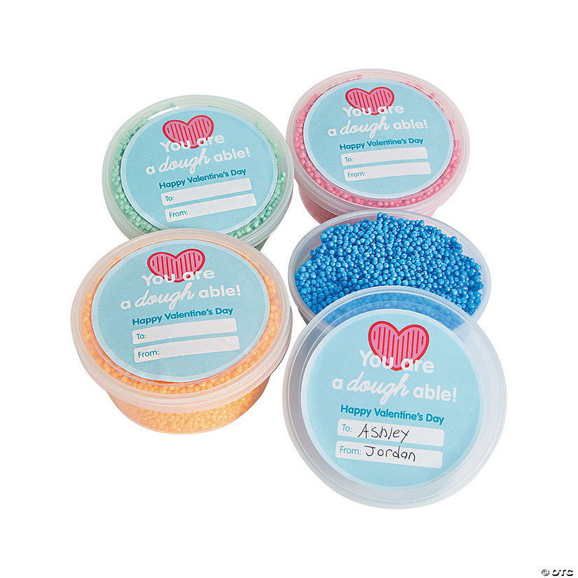 1 oz. Squish Dough Valentine Exchanges with Sticker for 12 Image