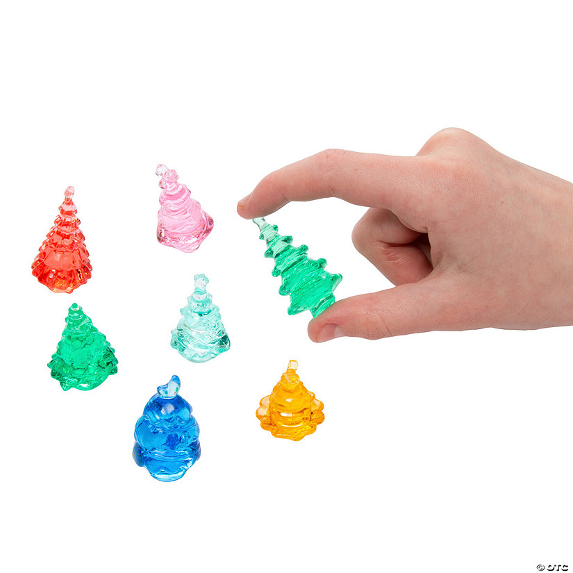 1" x 2" Bulk 144 Pc. Transparent Tree Plastic Counters Assortment Image