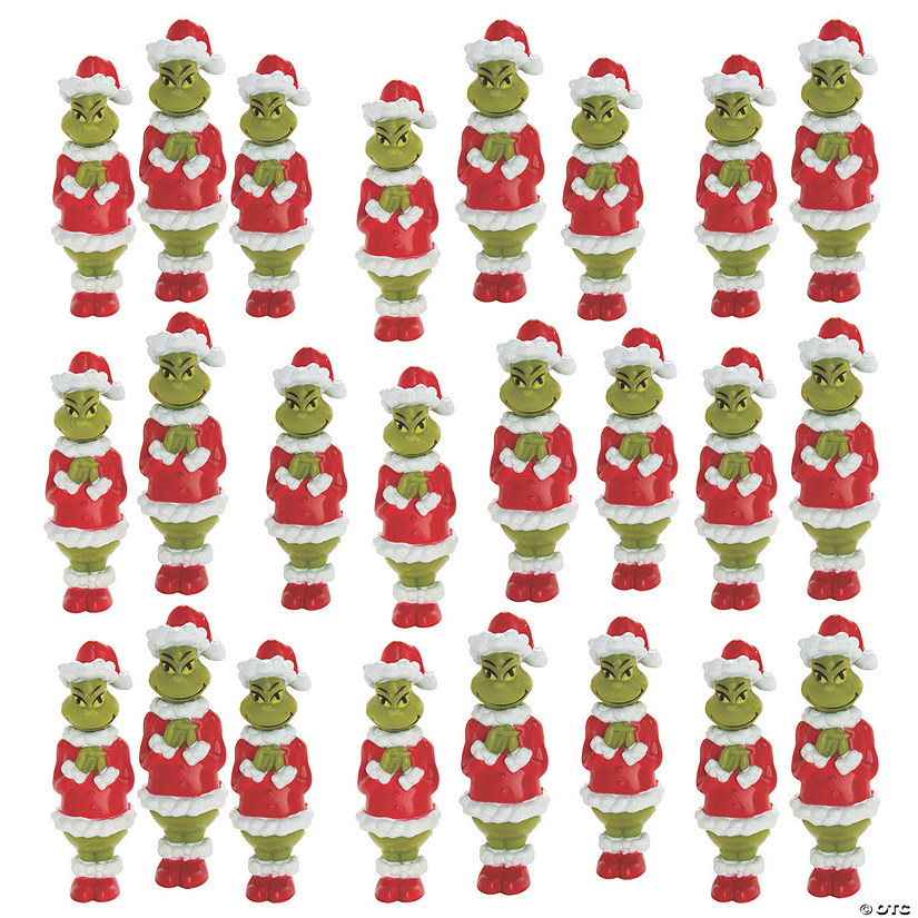 1" x 3 1/2" Bulk 72 Pc. Dr. Seuss&#8482; The Grinch in Santa Suit Vinyl Toys Image