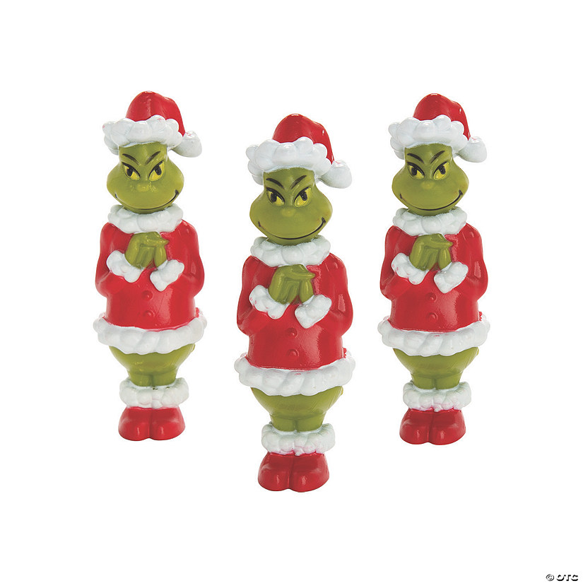 1" x 3 1/2" Dr. Seuss&#8482; The Grinch in Santa Suit Vinyl Toys - 12 Pc. Image