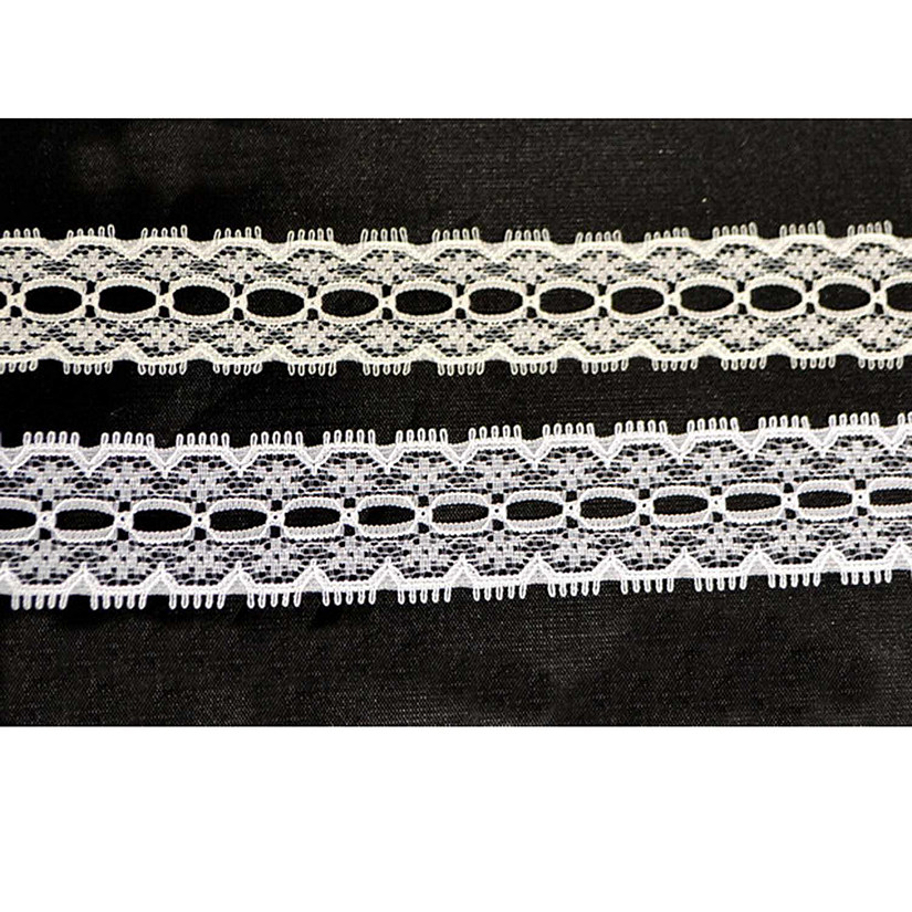 1" x 300 Yards Ivory Flat Lace Trim Roll Image