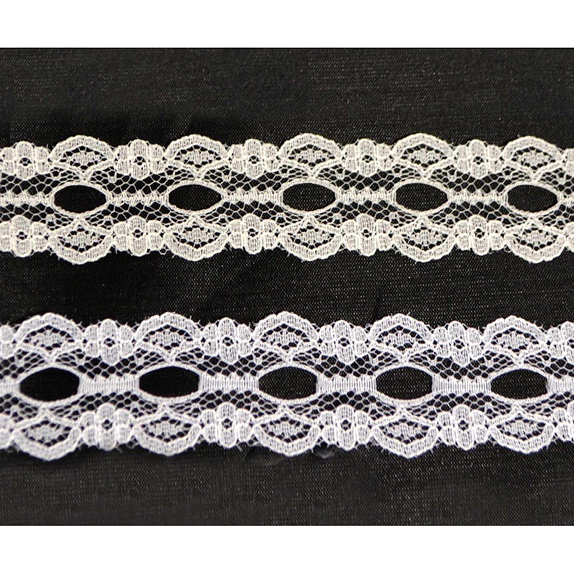 1" x 400 Yards Ivory Flat Lace Trim Roll Image