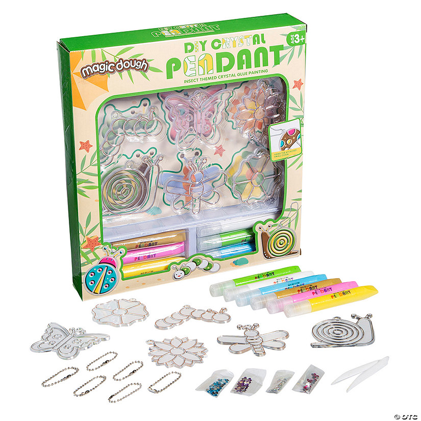 10 1/2&quot; x 10 3/4&quot; DIY Suncatcher Keychains with Bug &amp; Flowers - 18 Pc. Image