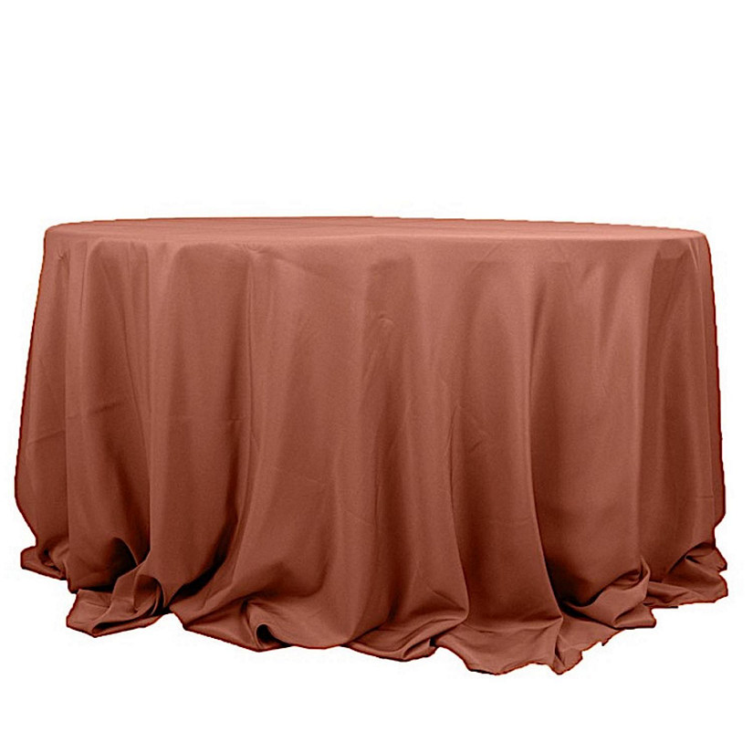 10 132" Round Premium Polyester Tablecloths Wedding Party Table Linens  Image