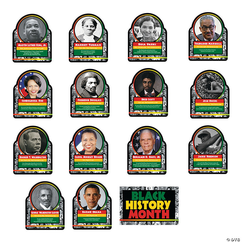 10" - 18" Black History Month Leaders Learning Charts - 15 Pc. Image