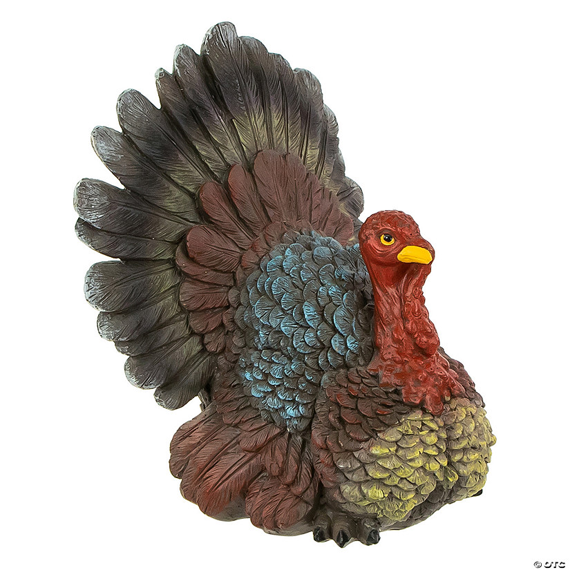 10.5" Fall Harvest Turkey Tabletop Decoration Image
