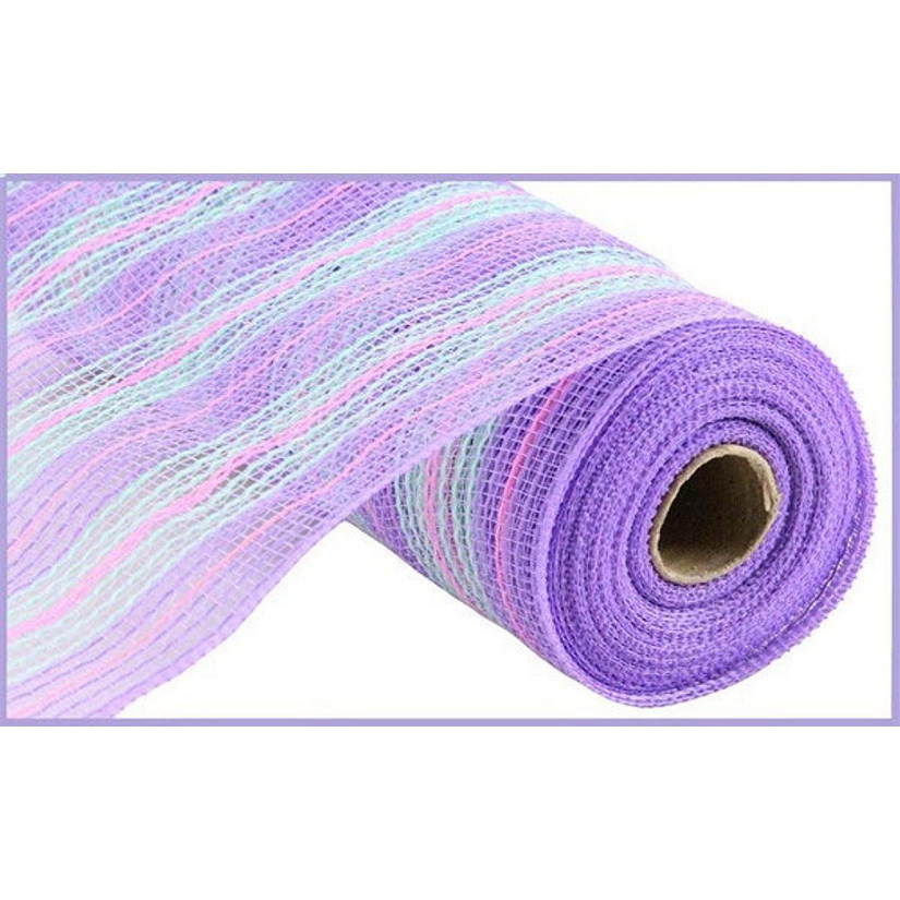 10.5" Mini Stripe Mesh Ribbon: Lavender (10 Yards) Image