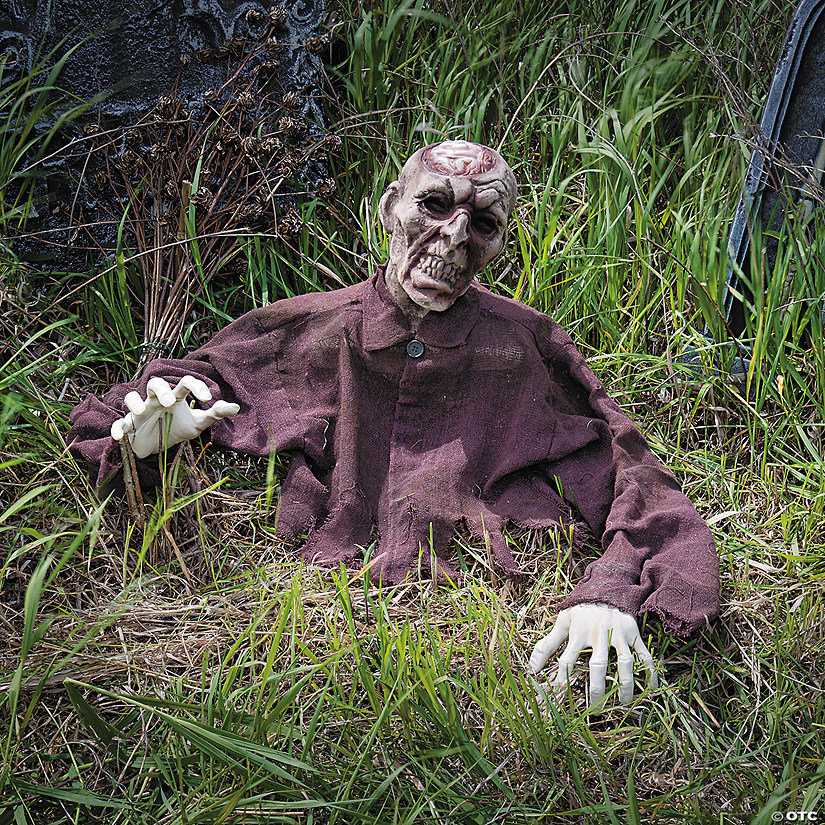 10" Brain Zombie Groundbreaker Foam Halloween Outdoor Decoration Image