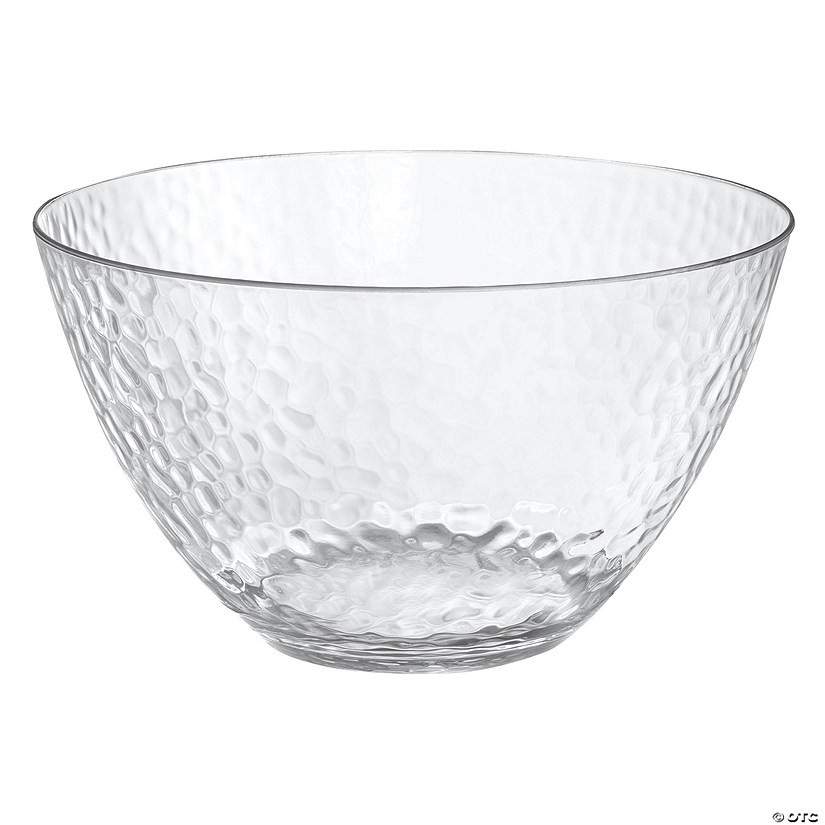 10" Bulk 4 Pc. Large Clear Textured Plastic Serving Bowls Image