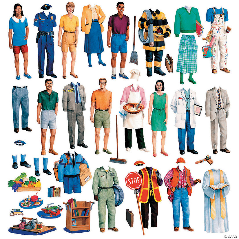 10" Community Helpers Dress-Up Flannelboard Playset - 44 Pc. Image