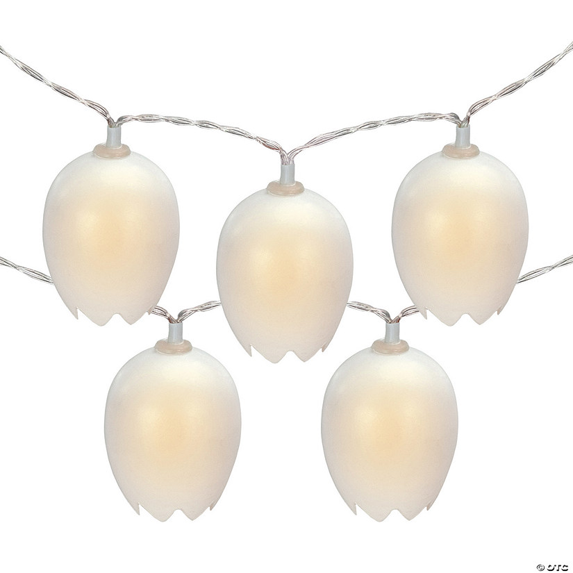10-Count Cracked Easter Egg LED String Lights  4.5ft  Clear Wire Image