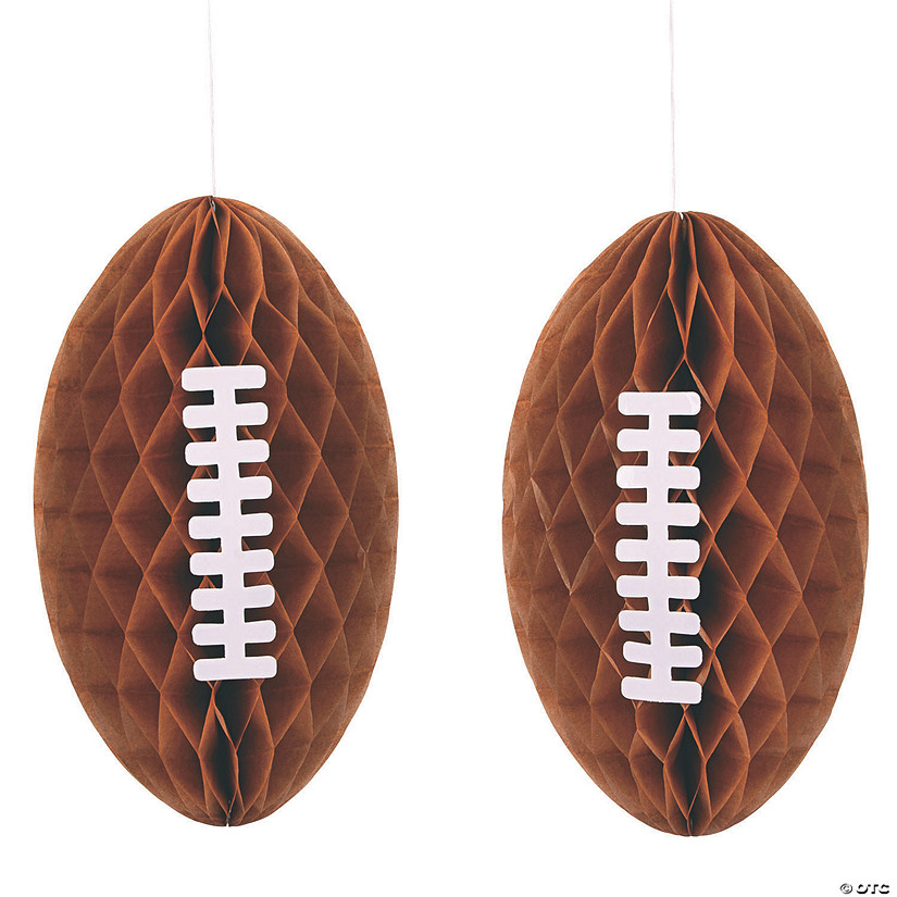 10" Football Honeycomb Ceiling Decorations - 3 Pc. Image
