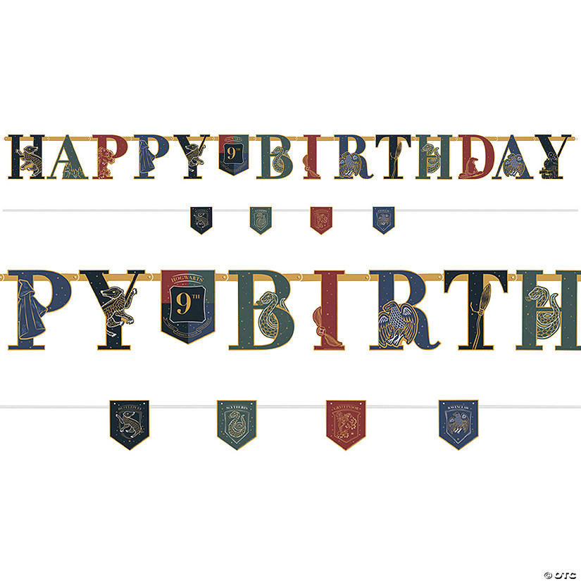 10 Ft. Harry Potter&#8482; Hogwarts United Add-an-Age Jumbo Letter Banner Kit - 2 Pc. Image