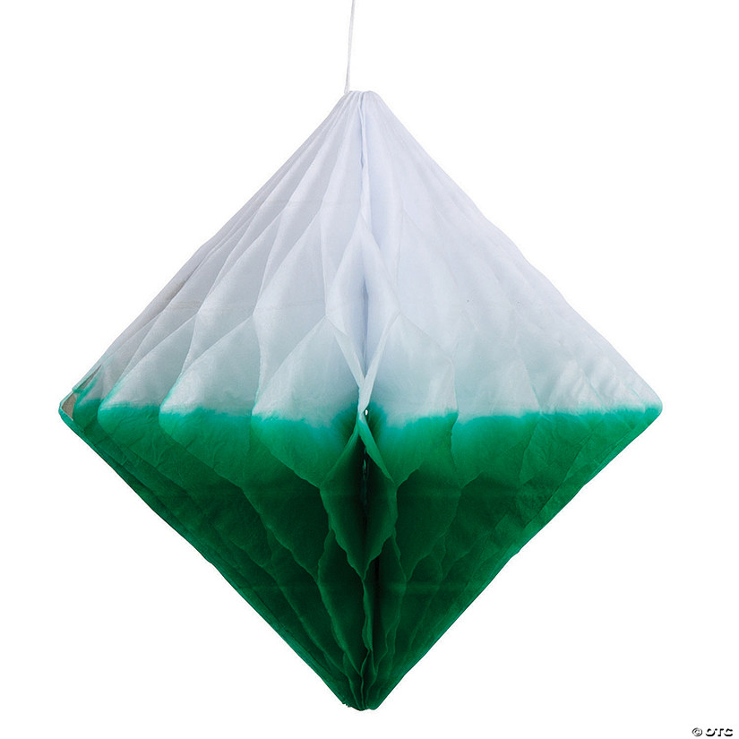 10" Green Diamond Honeycomb Ceiling Decorations  - 6 Pc. Image