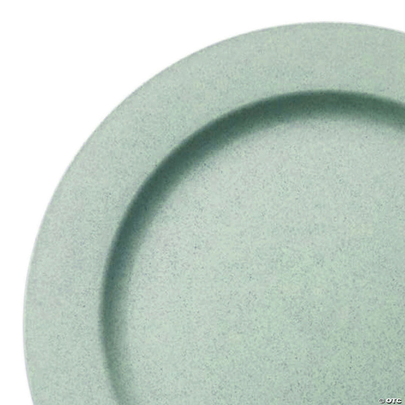 10" Matte Turquoise Round Disposable Plastic Dinner Plates (120 Plates) Image