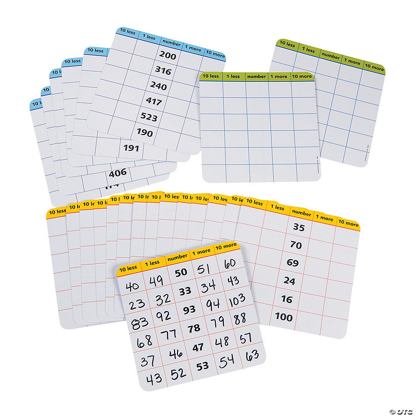10 More 10 Less Dry Erase Cards - 24 Pc. Image