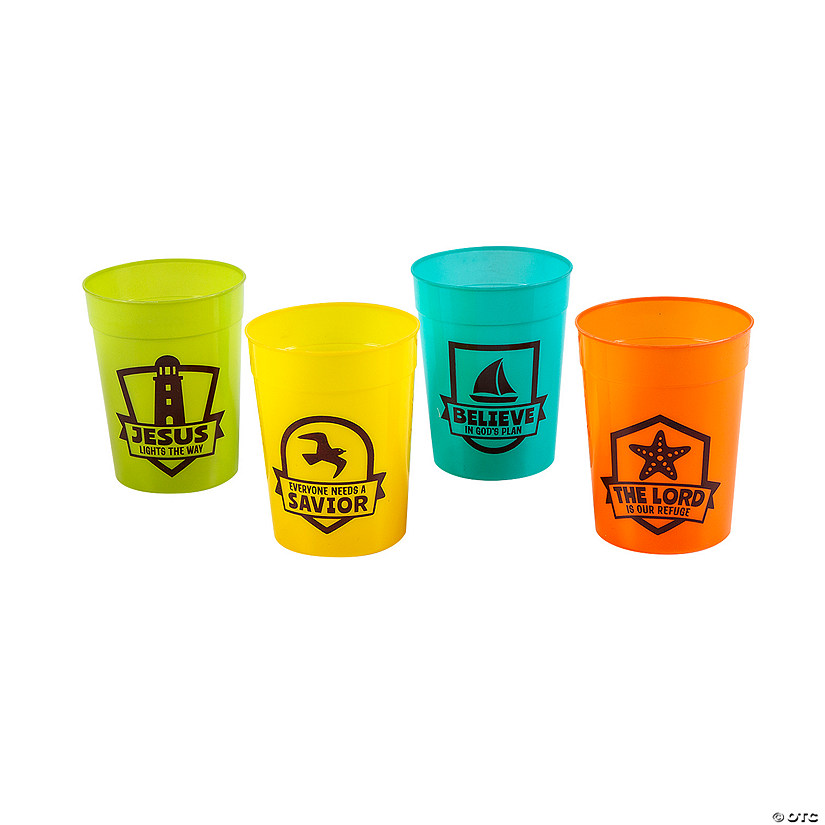 10 oz. Rocky Beach VBS Reusable Plastic Cups - 12 Ct. Image