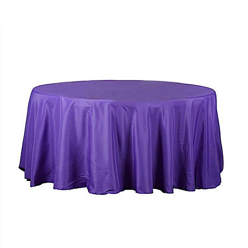 10 pcs 108" Round Polyester Tablecloths Tabletop Wedding  Decorations Image