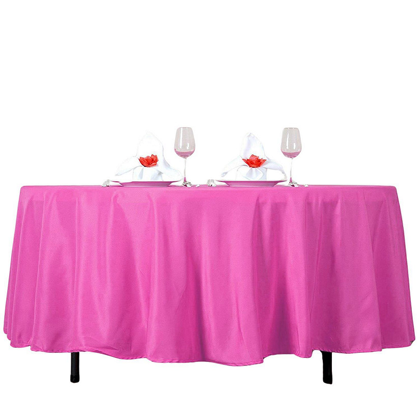 10 pcs 108" Round Polyester Tablecloths Tabletop Wedding  Decorations Image