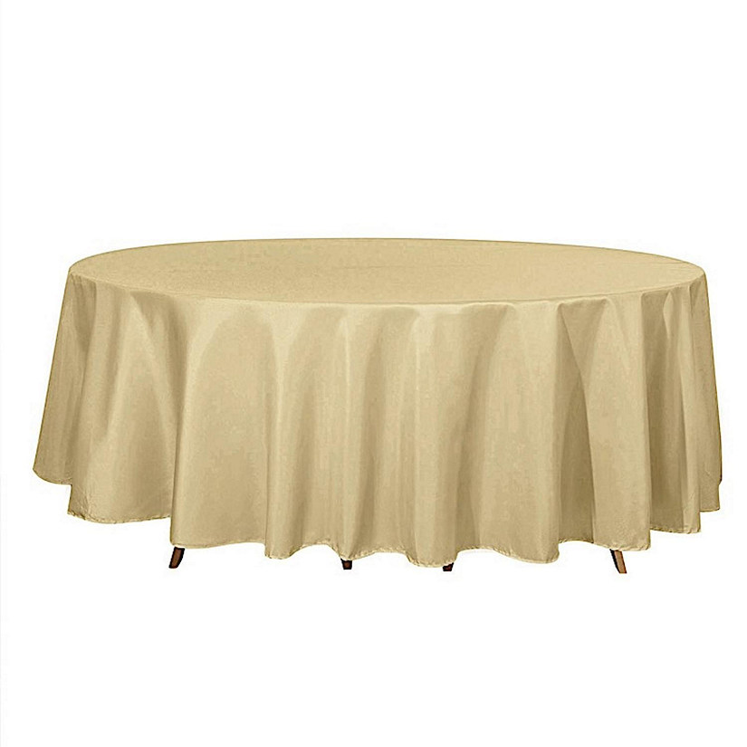 10 pcs 108" Round Polyester Tablecloths Tabletop Wedding  Decorations Image