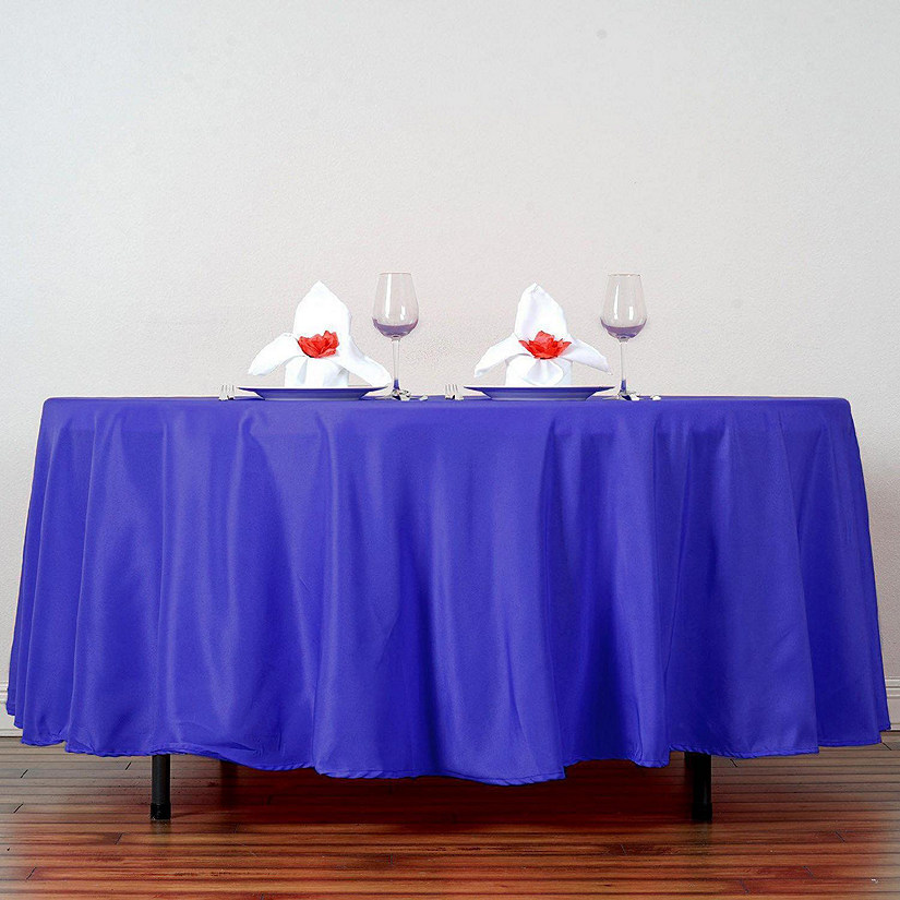 10 pcs 108" Round Polyester Tablecloths Tabletop Wedding  Decorations Image