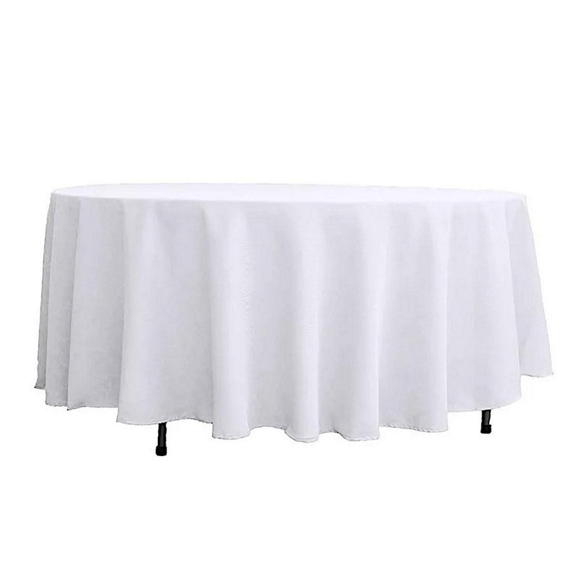 10 pcs 108" Round Polyester Tablecloths Tabletop Wedding  Decorations Image