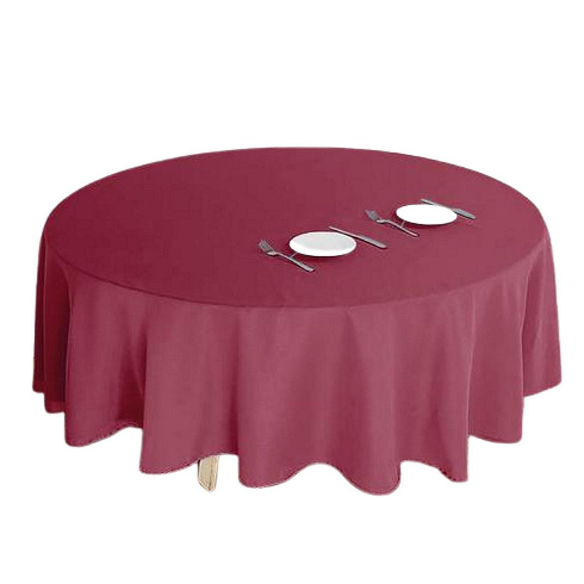 10 pcs 108" Round Polyester Tablecloths Tabletop Wedding  Decorations Image