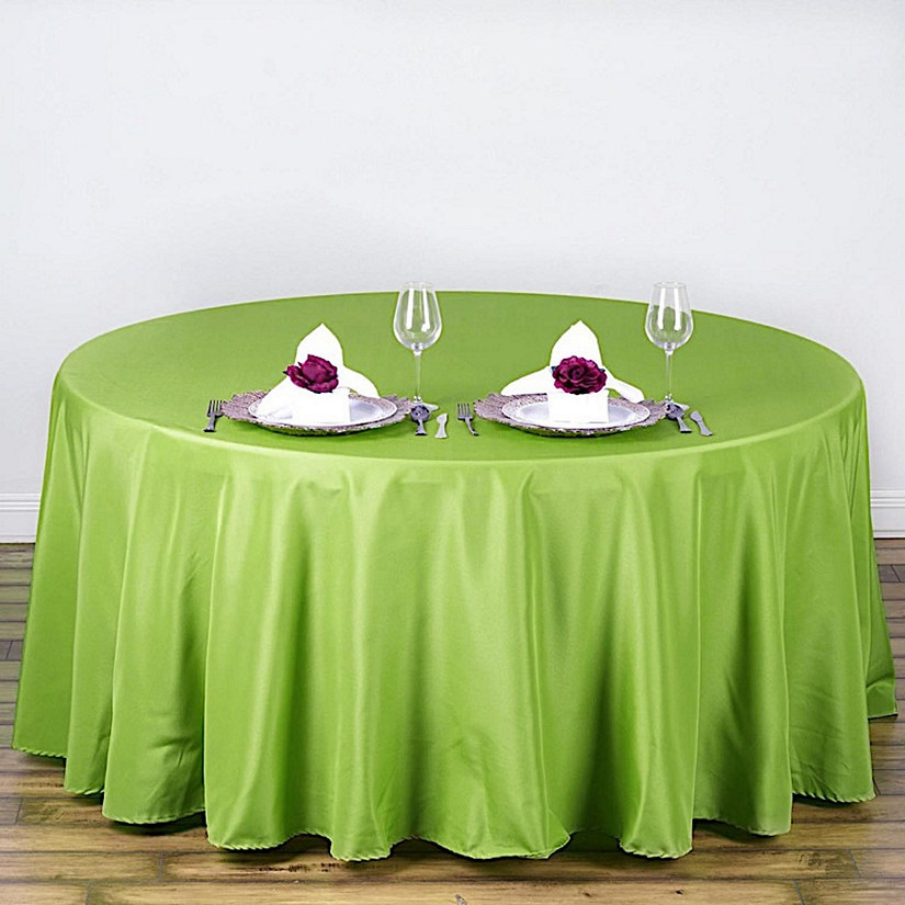 10 pcs 108" Round Polyester Tablecloths Tabletop Wedding  Decorations Image