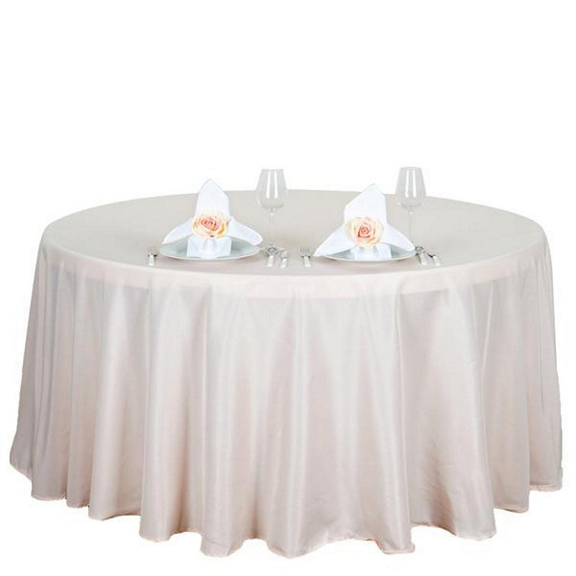 10 pcs 132" Round Polyester Tablecloths Wedding Party   Image