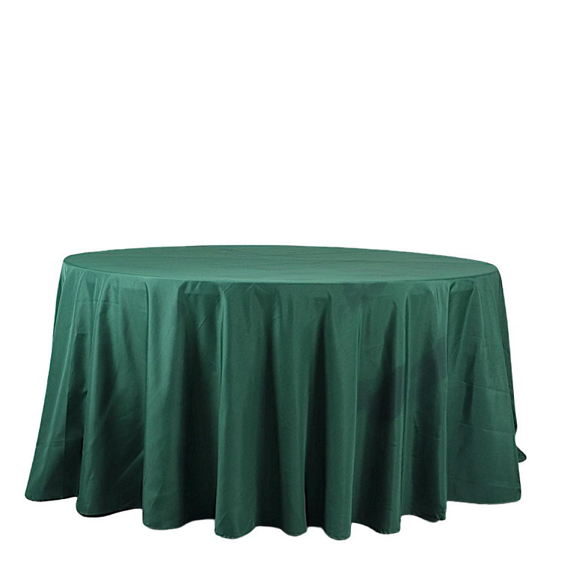 10 pcs 132" Round Polyester Tablecloths Wedding Party   Image
