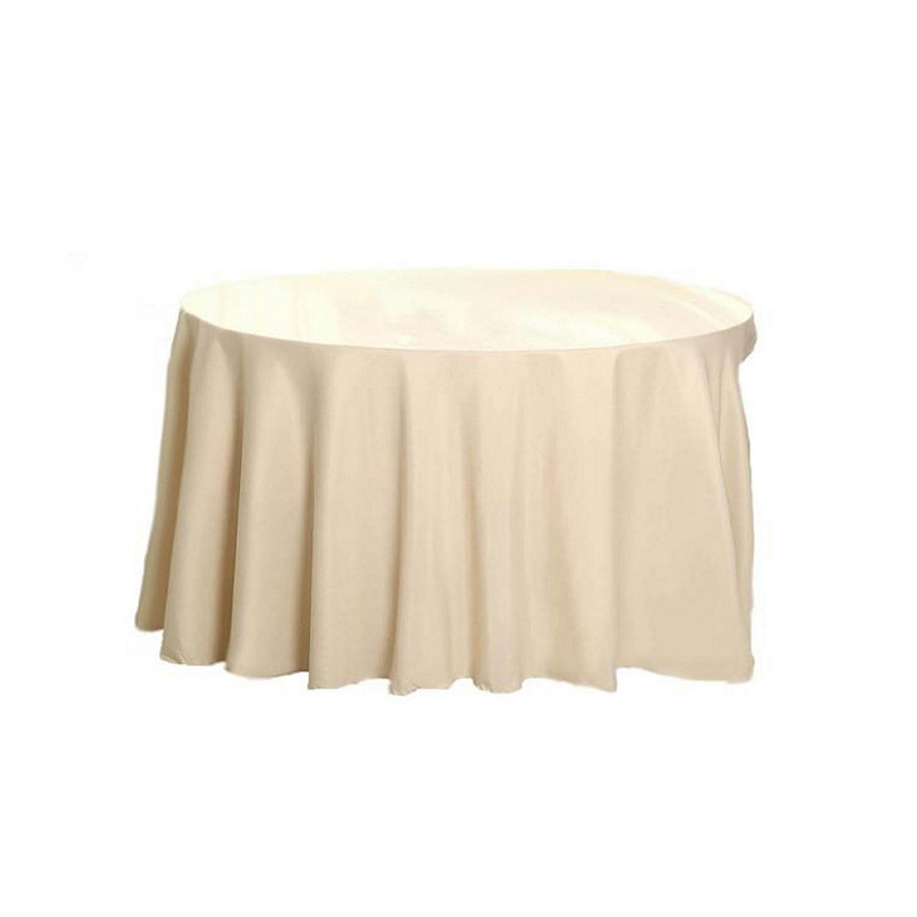 10 pcs 132" Round Polyester Tablecloths Wedding Party   Image