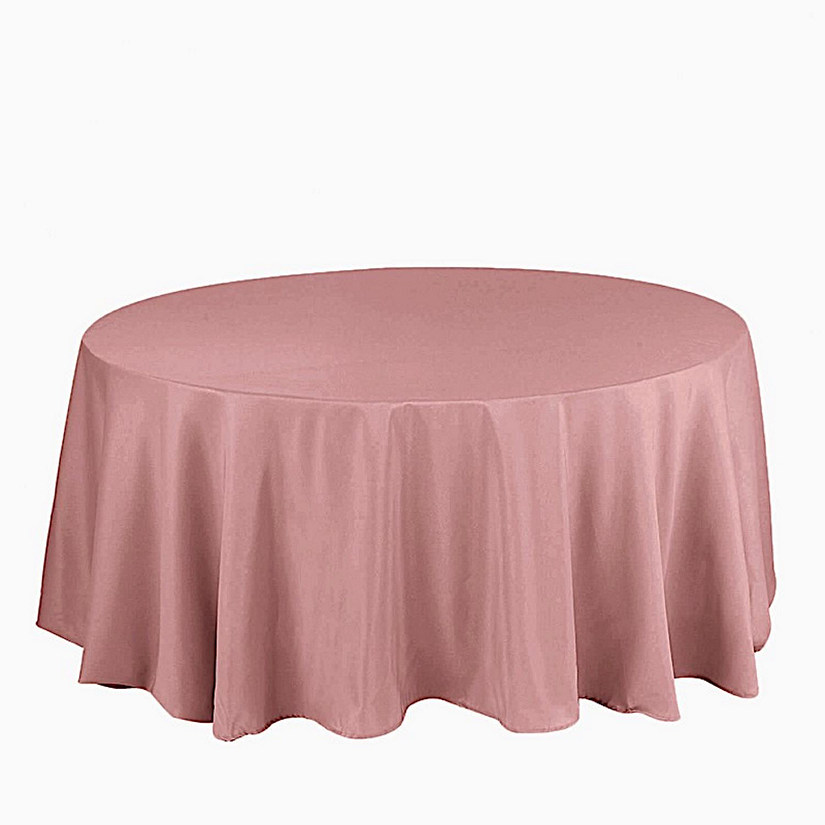 10 pcs 132" Round Polyester Tablecloths Wedding Party   Image