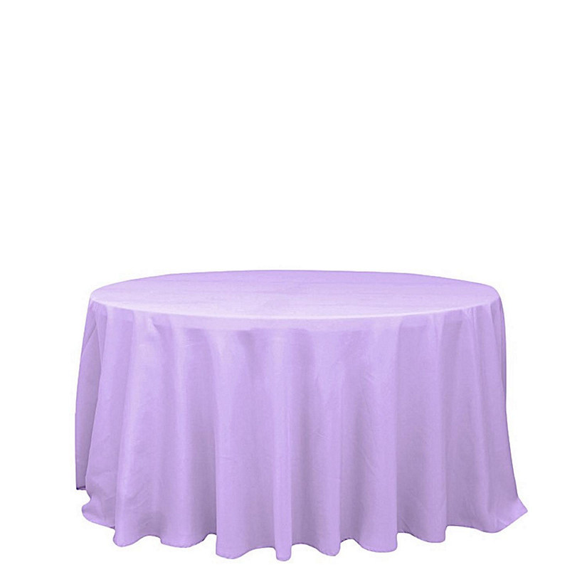 10 pcs 132" Round Polyester Tablecloths Wedding Party   Image