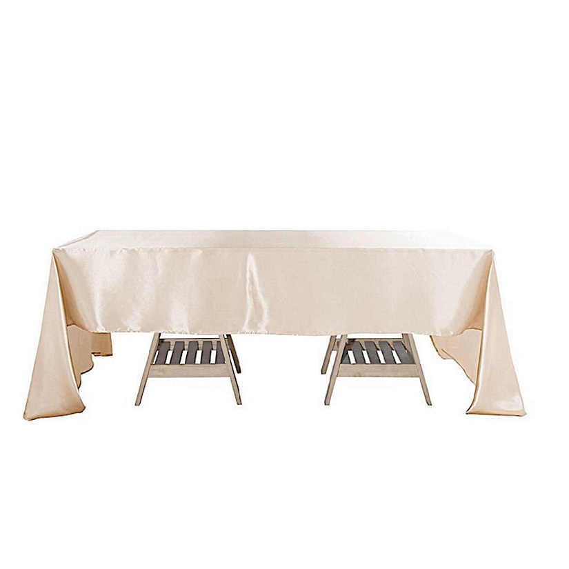 10 pcs 60x126" SATIN Rectangular TABLECLOTHS Wedding Decorations Table Linens Image
