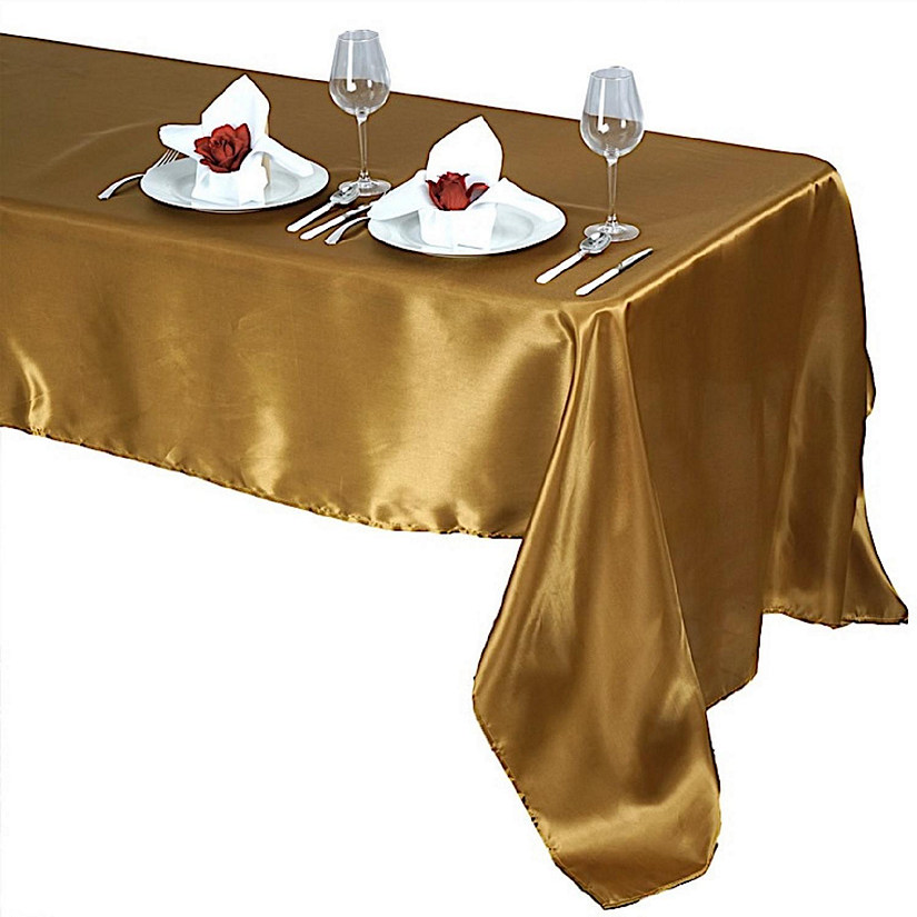 10 pcs 60x126" SATIN Rectangular TABLECLOTHS Wedding Decorations Table Linens Image